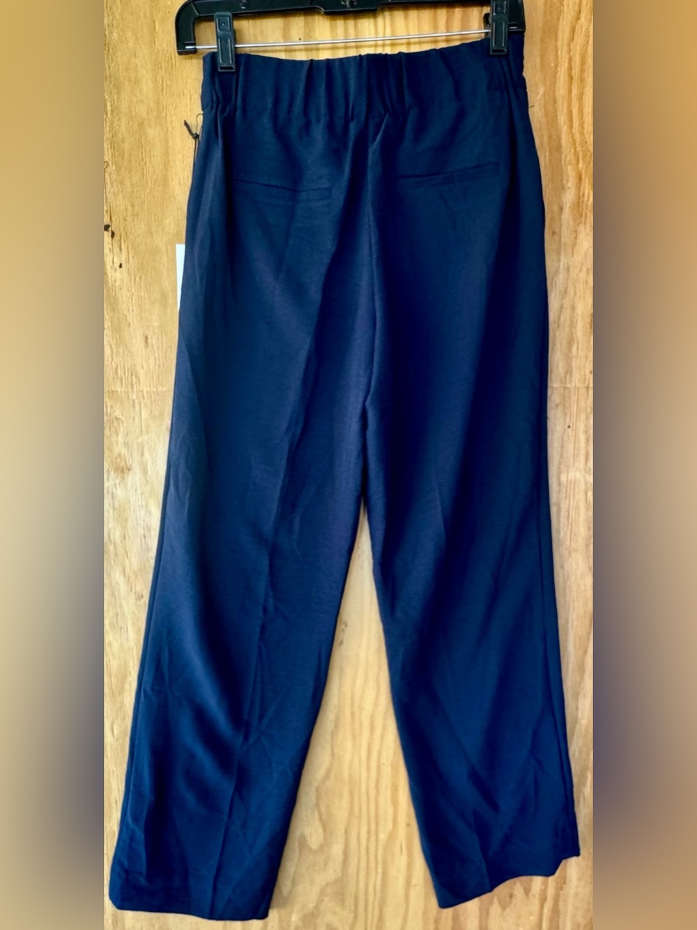 NWT Maison d’Amélie Paris Navy Wide Leg Pants XS Pull-On Elastic Back Trousers - Picture 5 of 5